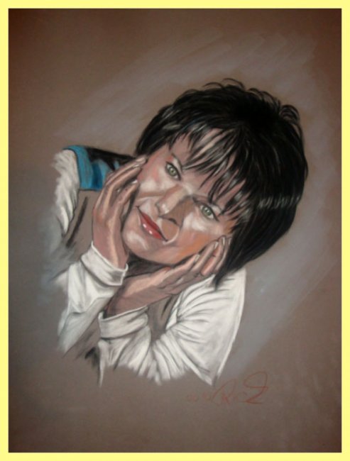 gemaltes Portrait in Pastell - zum Schließen ins Bild klicken
