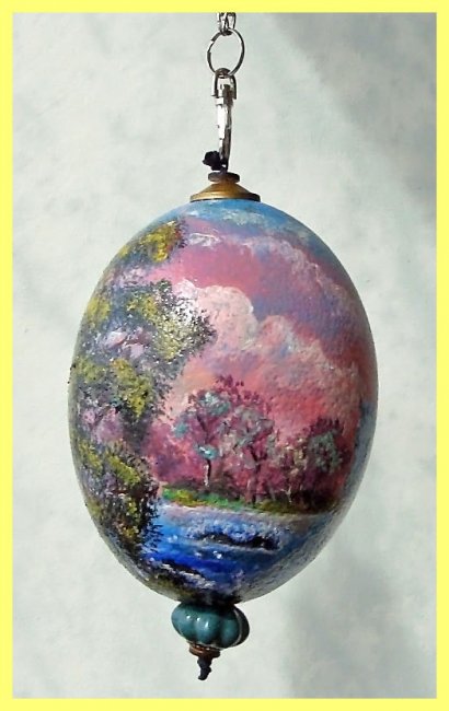 Painted Ostrich Egg - Dream (sold) - Click Image to Close