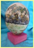 Painted Ostrich Egg - Horses (sold)