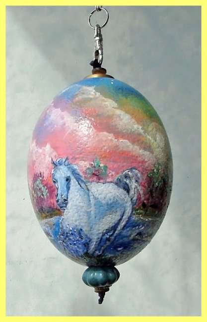 Painted Ostrich Egg - Dream (sold) - Click Image to Close