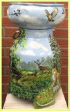 painted milk can in oil - Forest glade