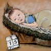 Baby Milo - Portrait von Petra Rick 2015 - Pastell