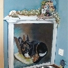 Illusionsmalerei - Hundehütte - Malerin Petra Rick 2014 - Acryl